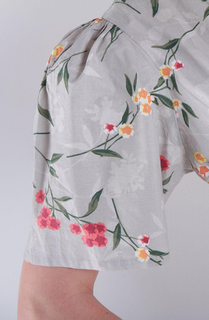 Vestido Estampado Manga Corta Escote V-5