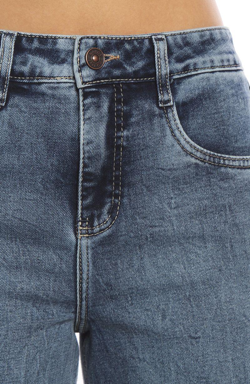 Jeans Wide Leg Tiro Alto Pretina Basica Basta Despegada-3