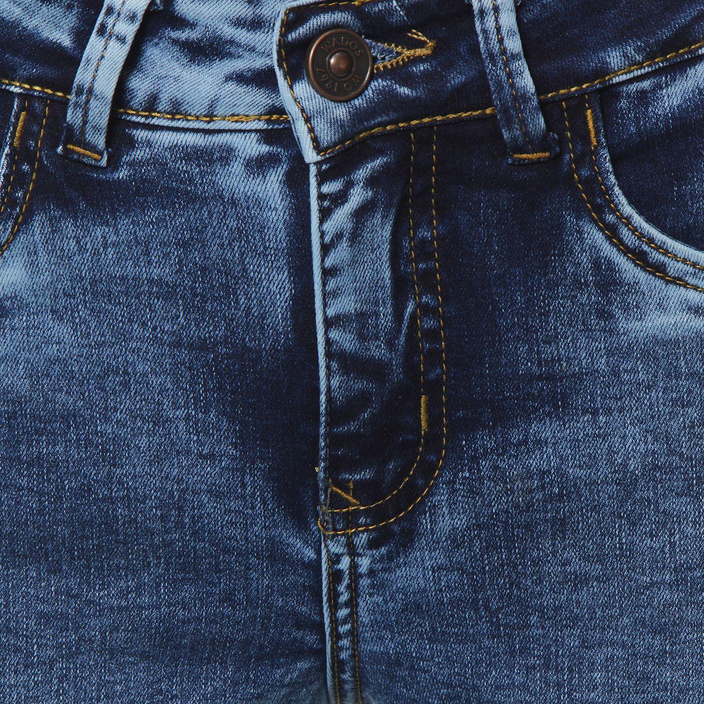 Jeans Slim Tiro Alto Pretina Un Boton Push Up-7