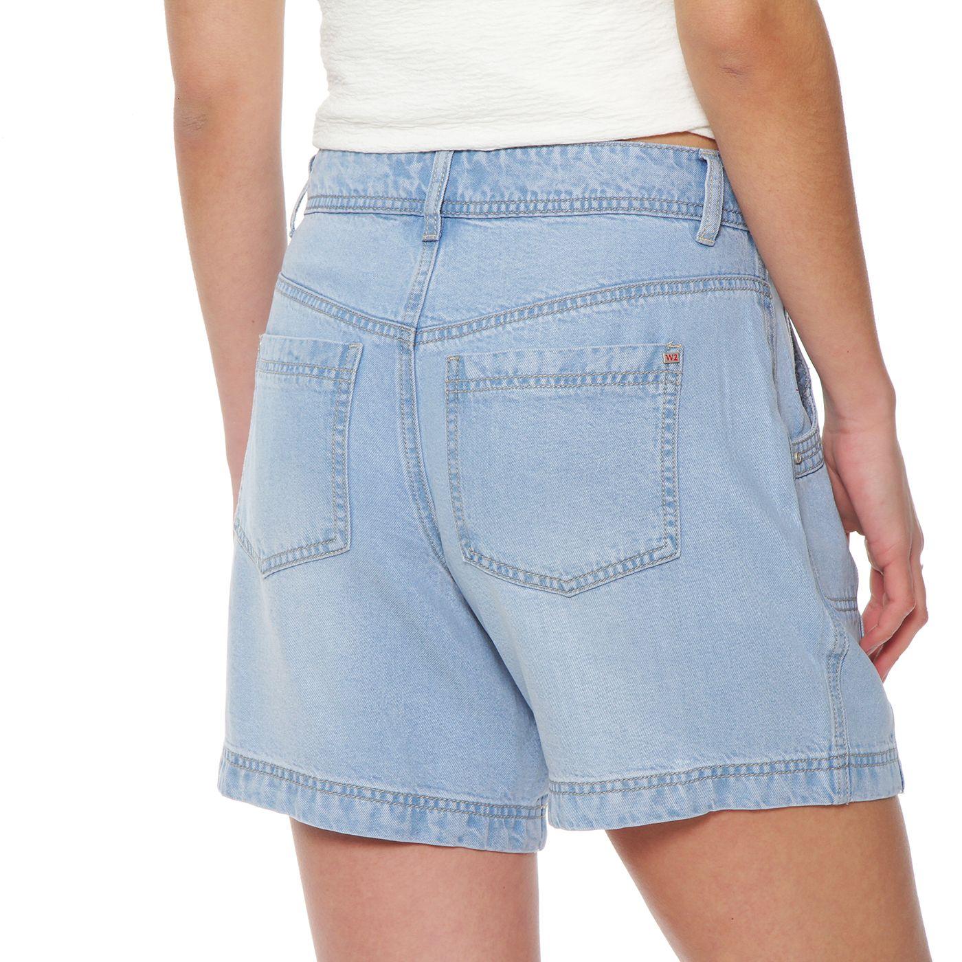 Short Lyocel Tiro Alto  Pretina Basica 1 Boton-5