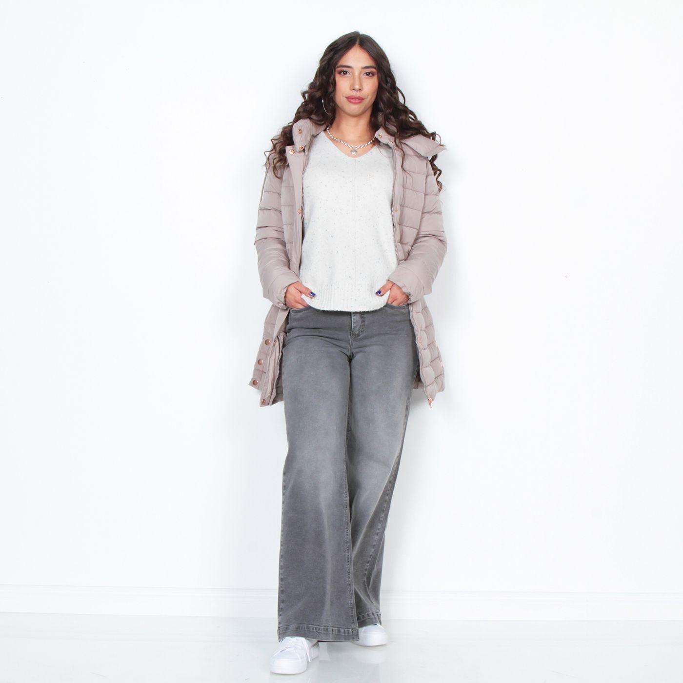 Sweater Manga Larga Solido Escote V-4