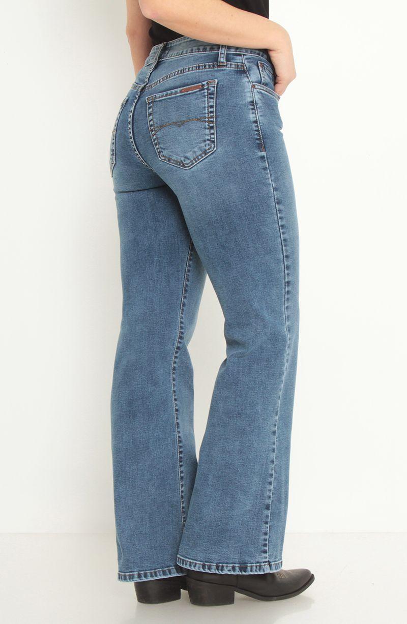 Jeans Basico Recto Tiro   Alto Pretina Un   Boton-5