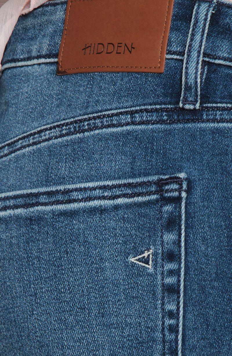 Jeans Wide  Leg Tiro Alto Pretina    Basica 1 Boton-3