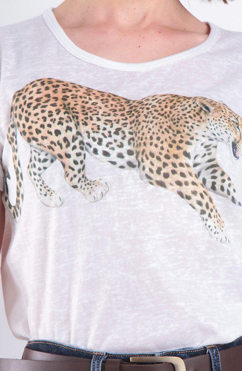 Polera Tigre Sublimado Manga Corta Escote Redondo-1