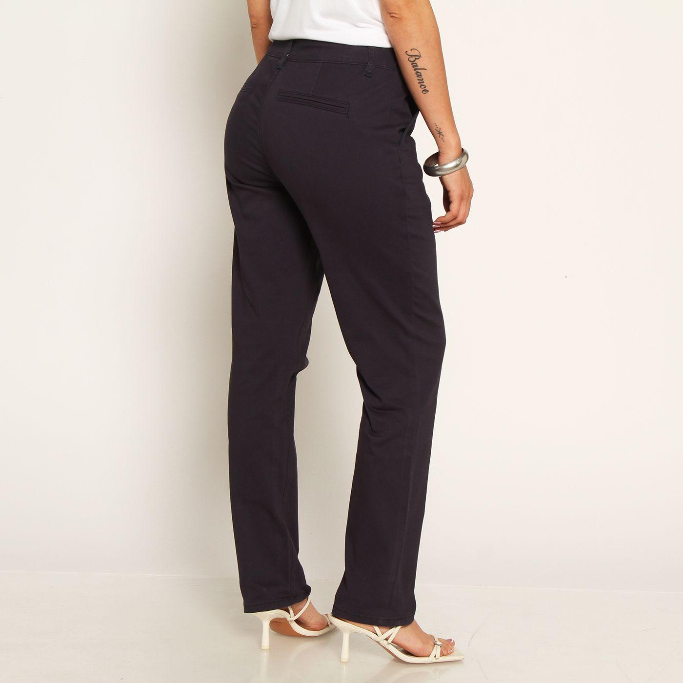 Pantalon Slim Tiro Alto Pretina Basica 1 Boton-5