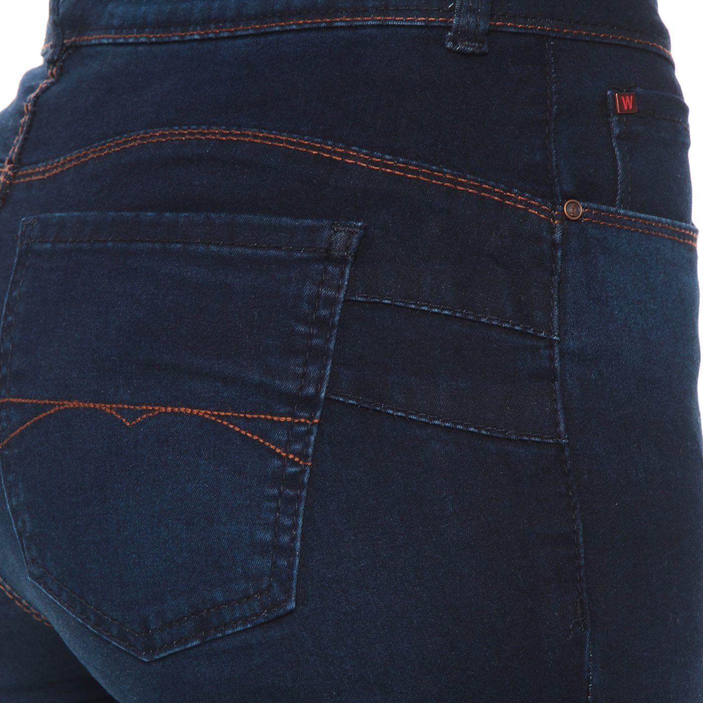 Jeans Recto Tiro Alto Pretina 2 Botones Push Up-6