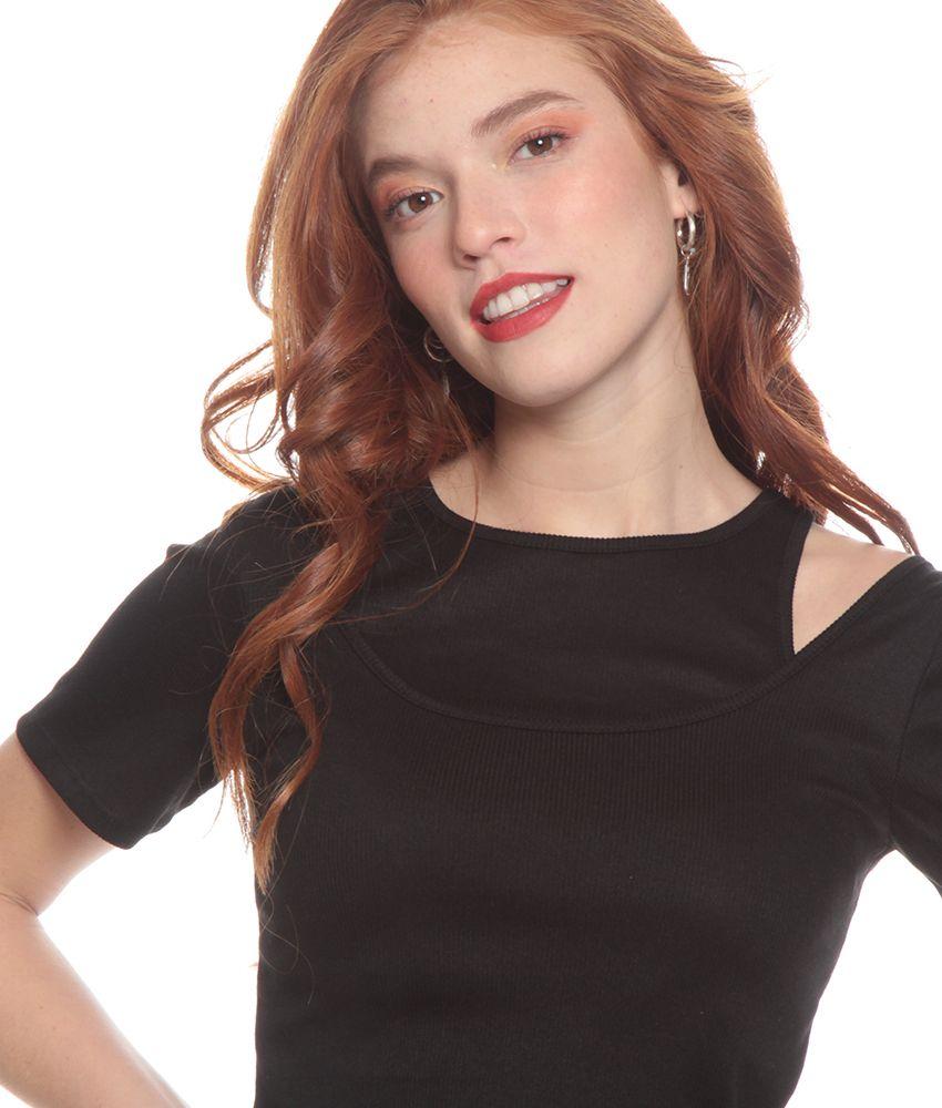 Polera Doble M/c Solida Escote Redondo-3
