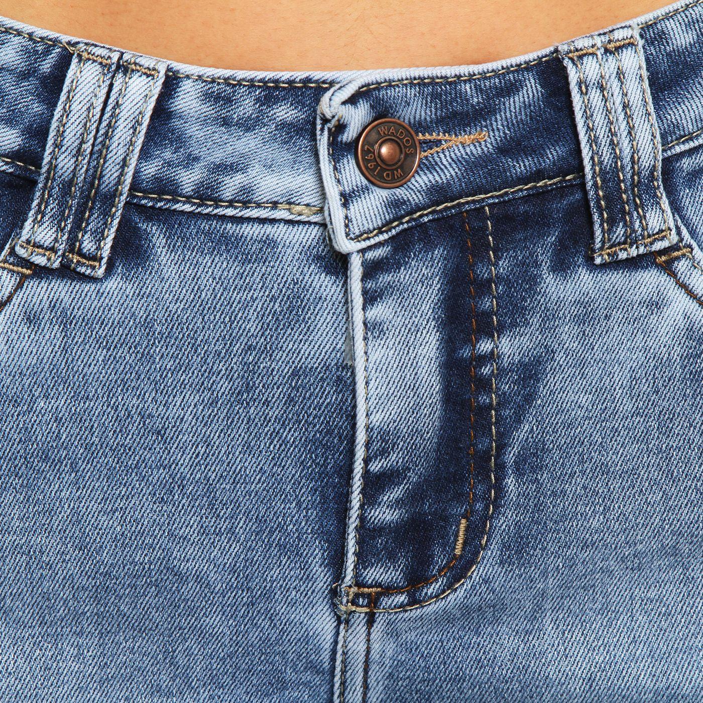 Jeans Recto Tiro Alto Pretina     Basica 1 Boton-6