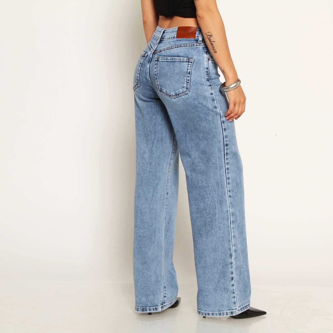 Jeans Recto Tiro Alto Pretina     Basica 1 Boton-7