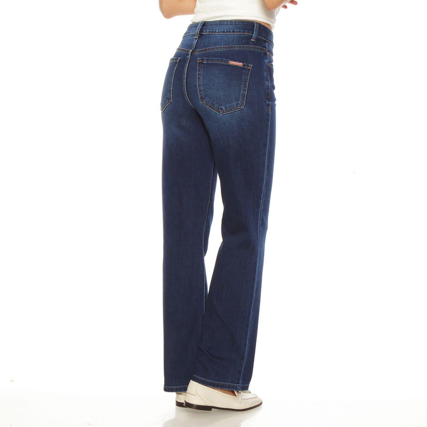 Jeans  Recto  Tiro Alto Pretina  Basica 1 Boton-1