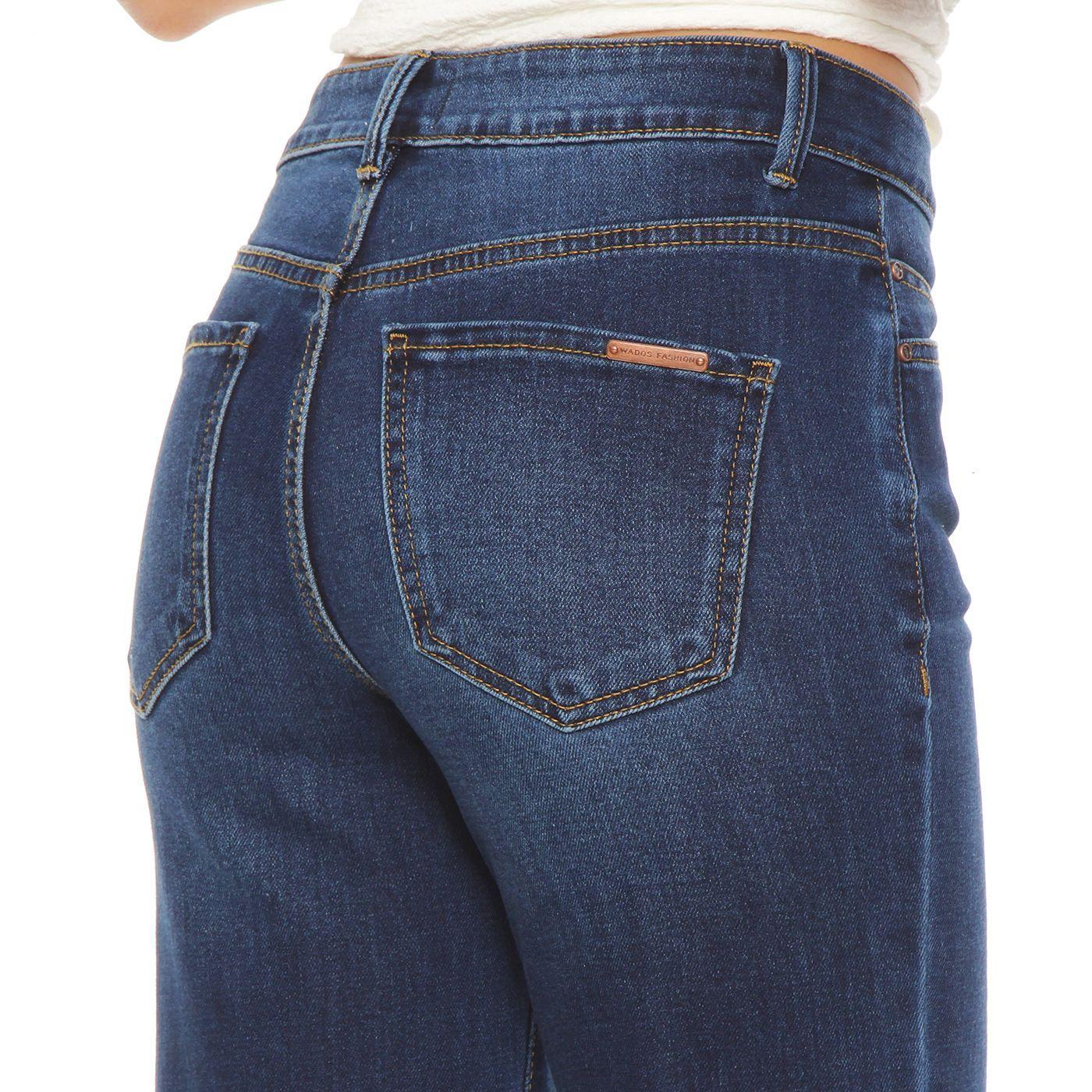 Jeans  Recto  Tiro Alto Pretina  Basica 1 Boton-5