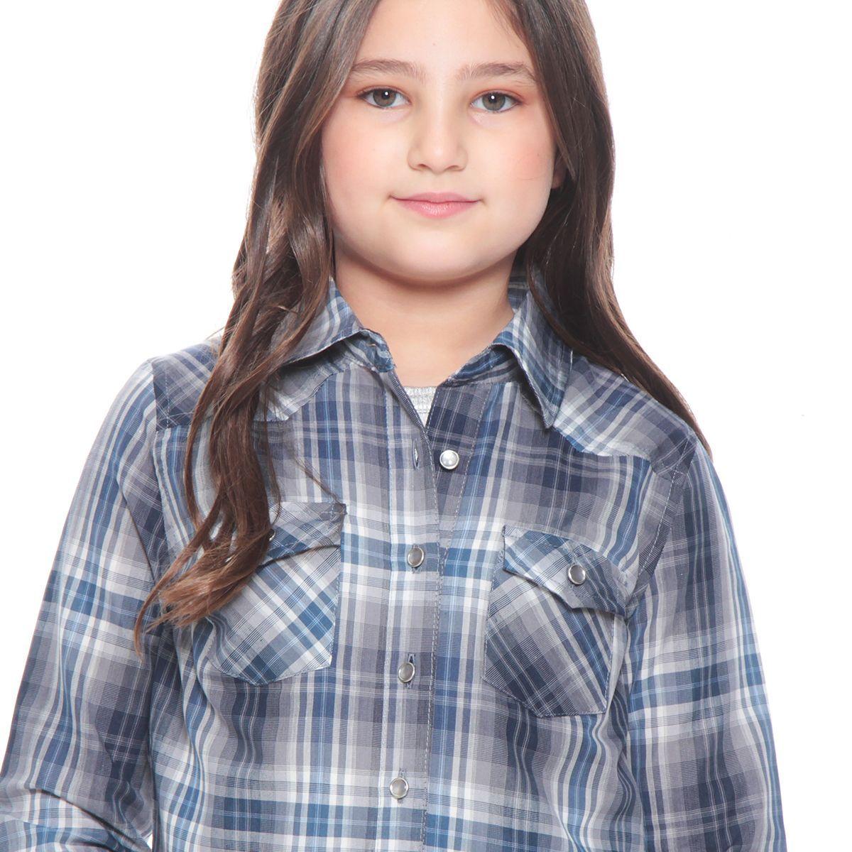 BLUSA INFANTIL ESCOCES  CON DOBLE BOLSILLO-4