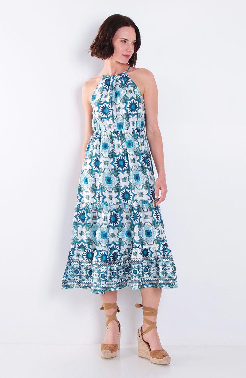 Vestido Sin Manga Escote Halter-0