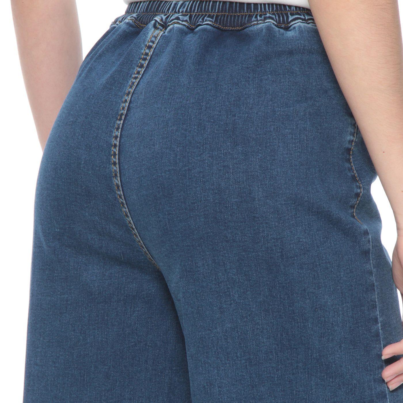 Jogger Wide Leg Tiro Alto Pretina Elasticada 1 Boton-5