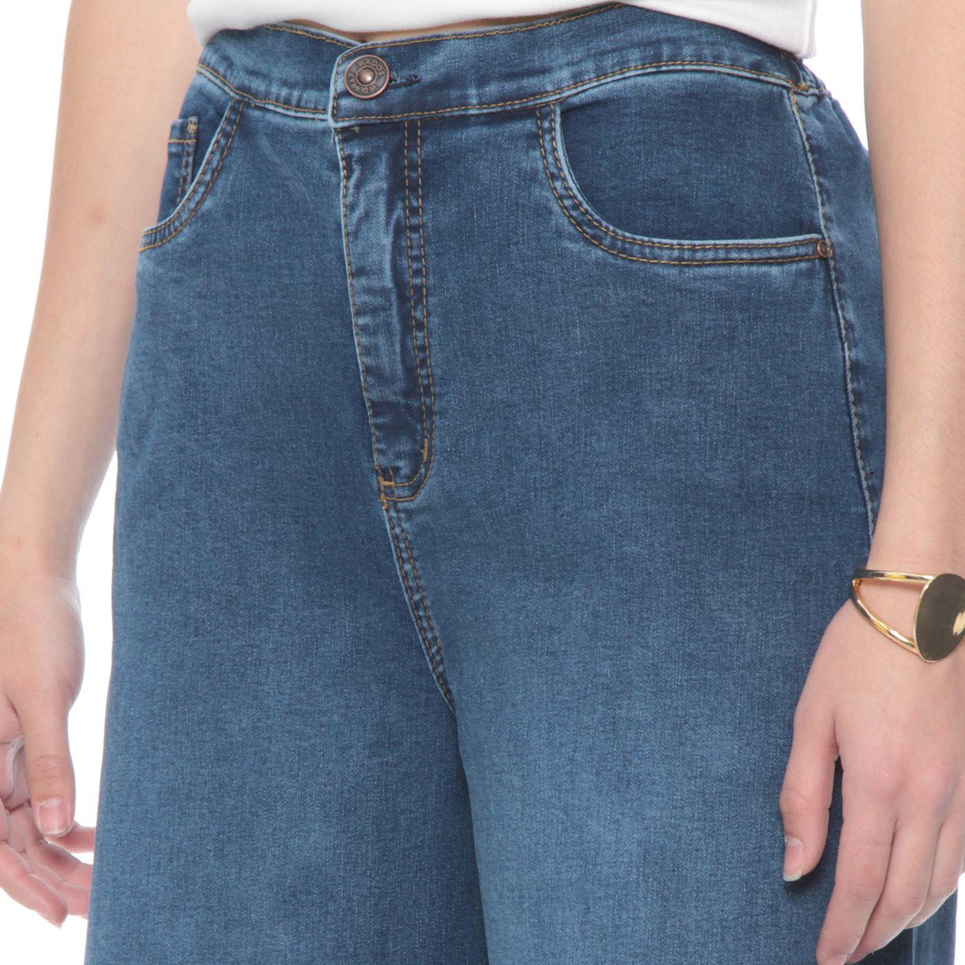 Jogger Wide Leg Tiro Alto Pretina Elasticada 1 Boton-2