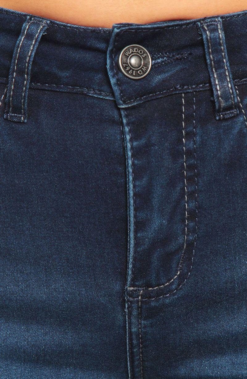 Jeans Basico Recto Tiro Medio  Pretina Un Boton Bolsillo Tapeta Falsa-6