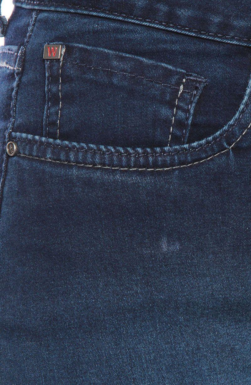 Jeans Basico Recto Tiro Medio  Pretina Un Boton Bolsillo Tapeta Falsa-7