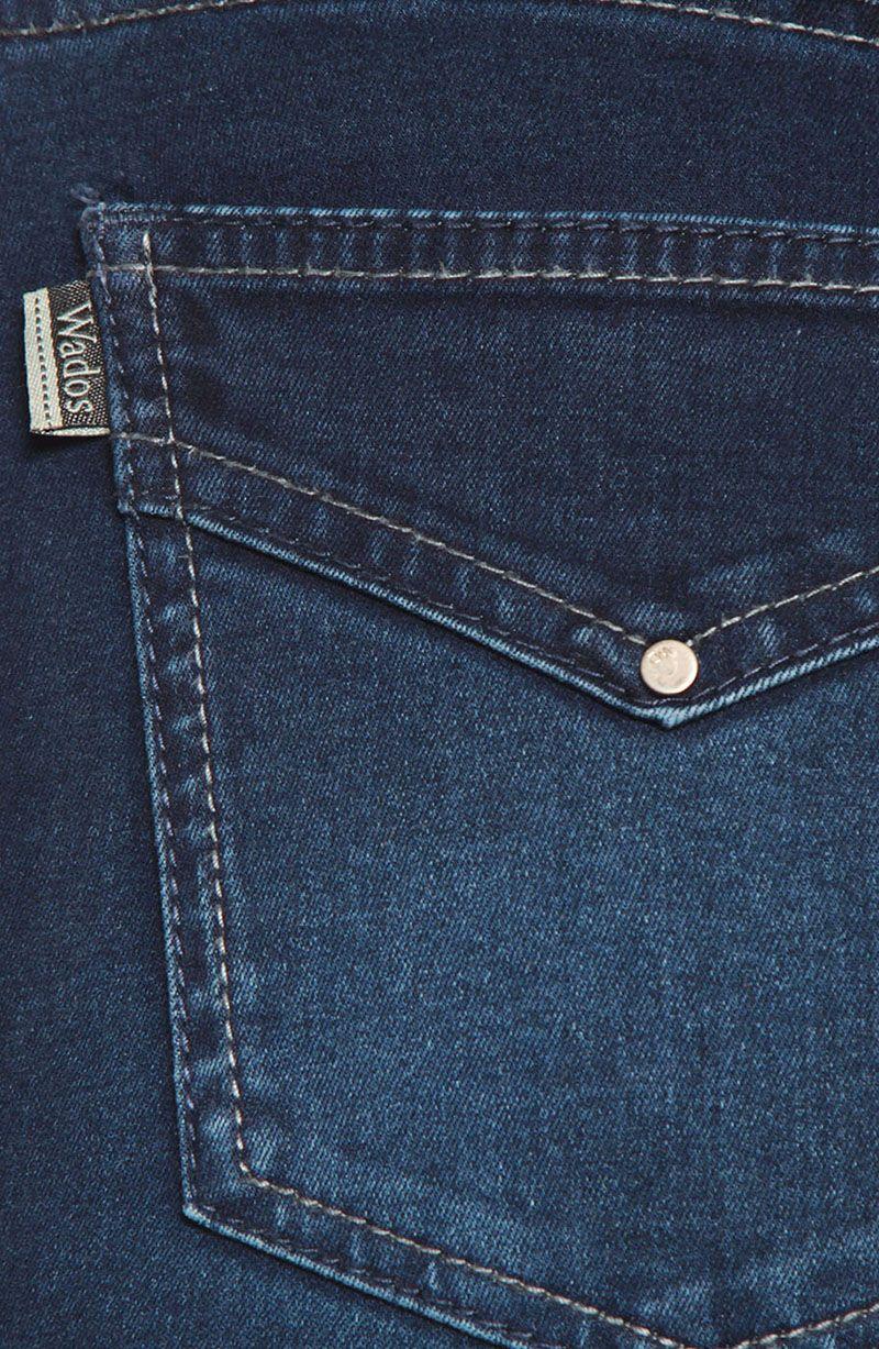 Jeans Basico Recto Tiro Medio  Pretina Un Boton Bolsillo Tapeta Falsa-9