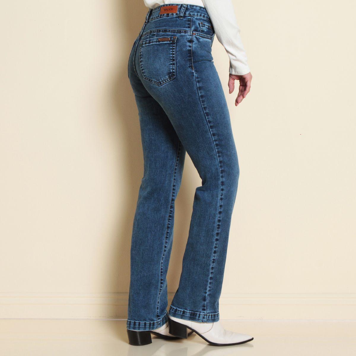 Jeans Recto Tiro Alto Pretina Basica 1 Boton-1