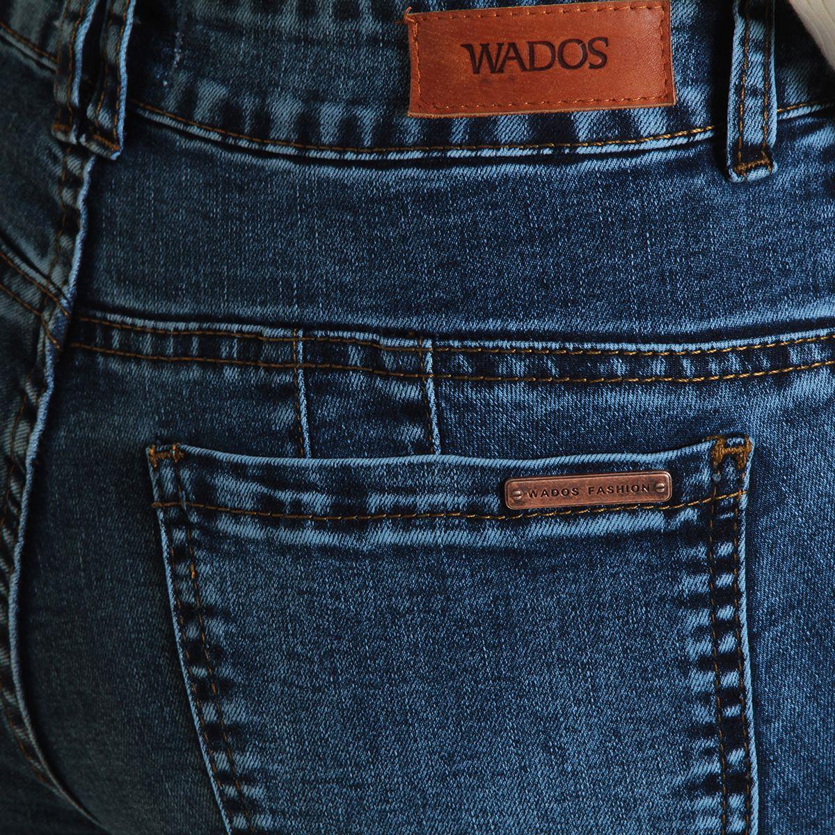 Jeans Recto Tiro Alto Pretina Basica 1 Boton-5