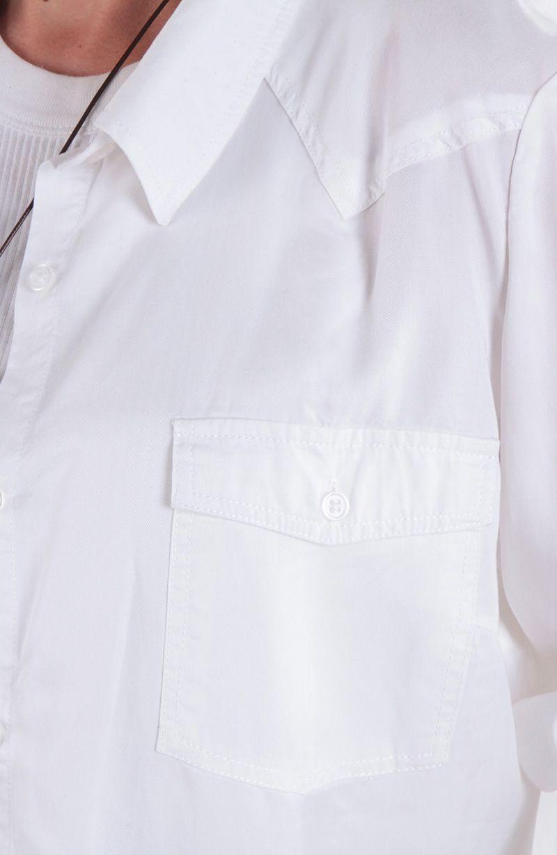 Blusa Manga Larga Lyocell Abotonada En Delantero Con Bolsillos-4