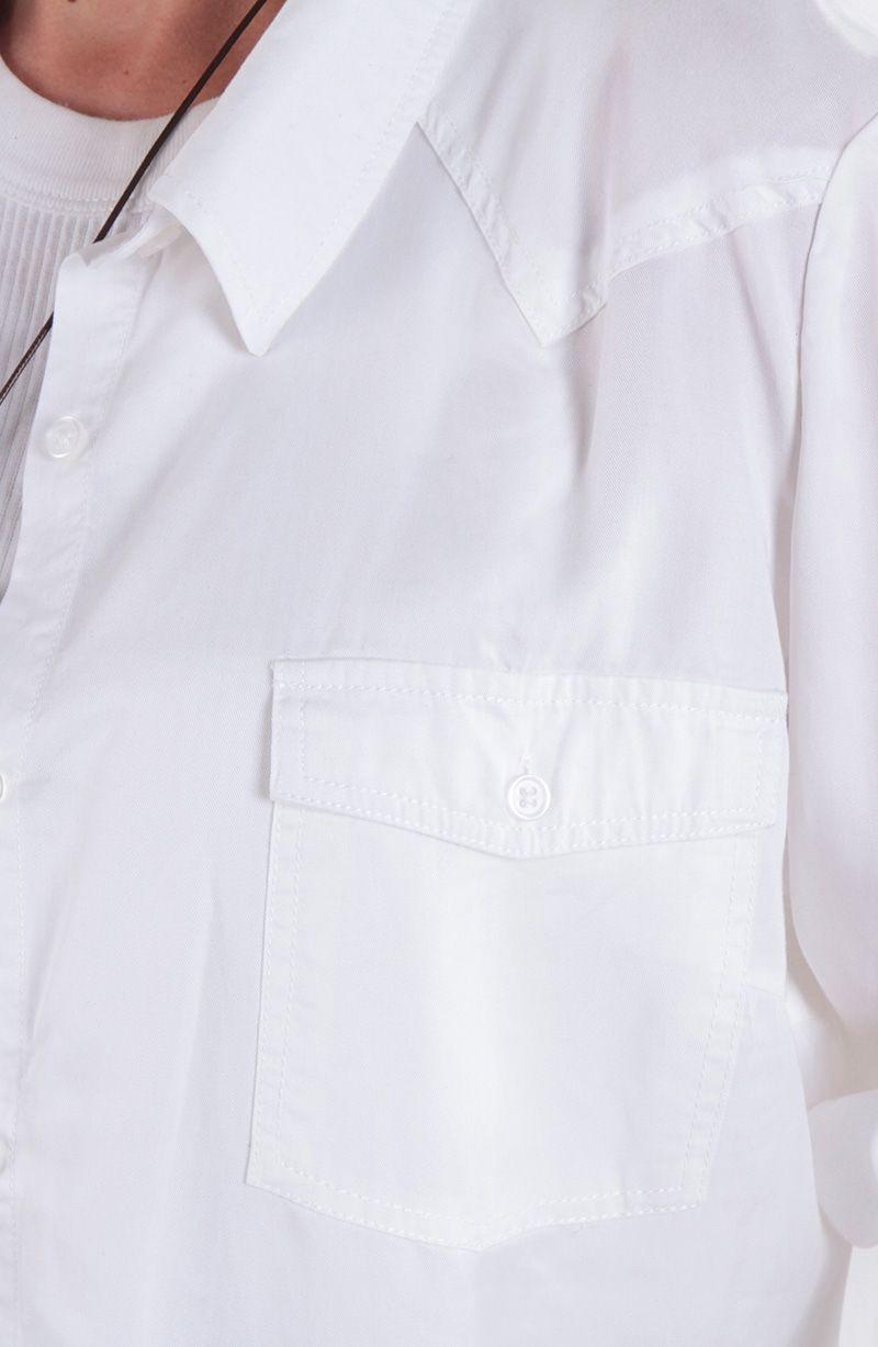 Blusa Manga Larga Lyocell Abotonada En Delantero Con Bolsillos-1