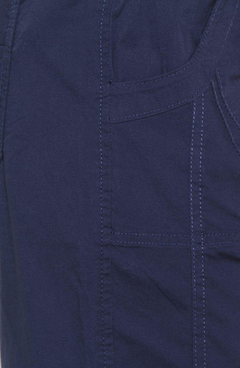 Pantalon Crop Recto Tiro Alto Pretina Elasticada Con Lazo En Cintura-6