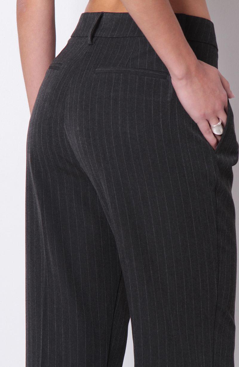 Pantalon  Wide   Leg Tiro Alto Pretina Basica Con Cinturon-4