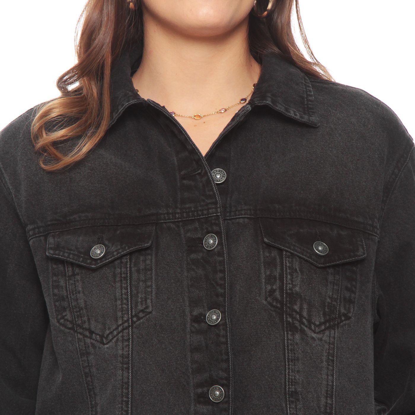 Chaqueta Denim Manga Larga Oversize-2