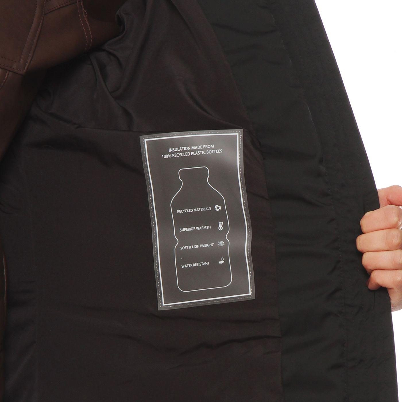 Parka Larga Con Cierre Manga Larga Con Aplicacion En Capucha-5