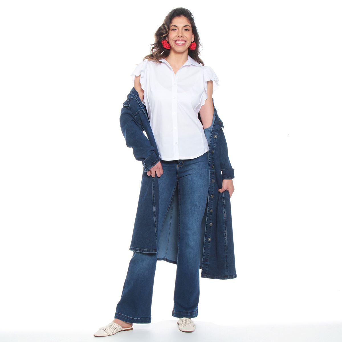 Blusa Manga Corta Abotonada Con Bordado En Manga-5