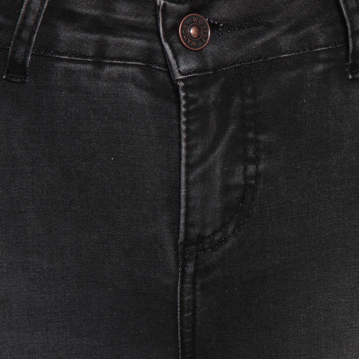 Jeans Tiro Bajo Flare Pretina Un Boton-1