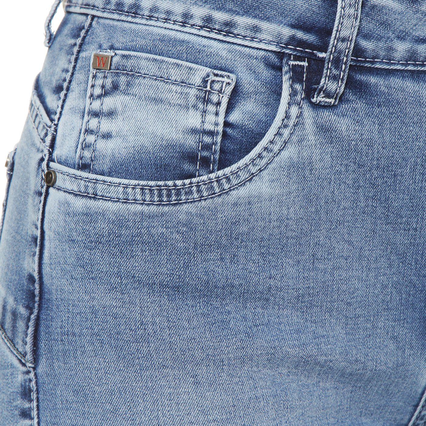 Jeans Flare Tiro Alto Bordado  Pretina Basica 1  Boton Push Up-8