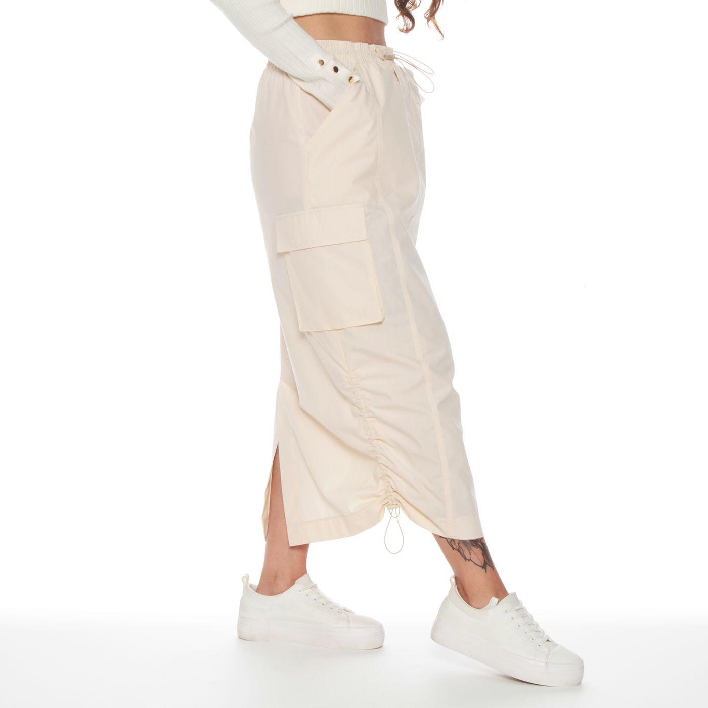 Falda Midi Cargo Con Regulador En Cintura-3