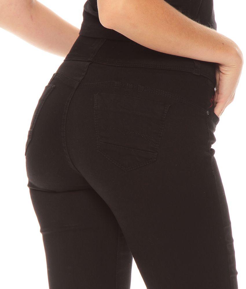 Jeans Slim Escultural Push Up Tiro Alto Pretina Ancha Tres Botones-7