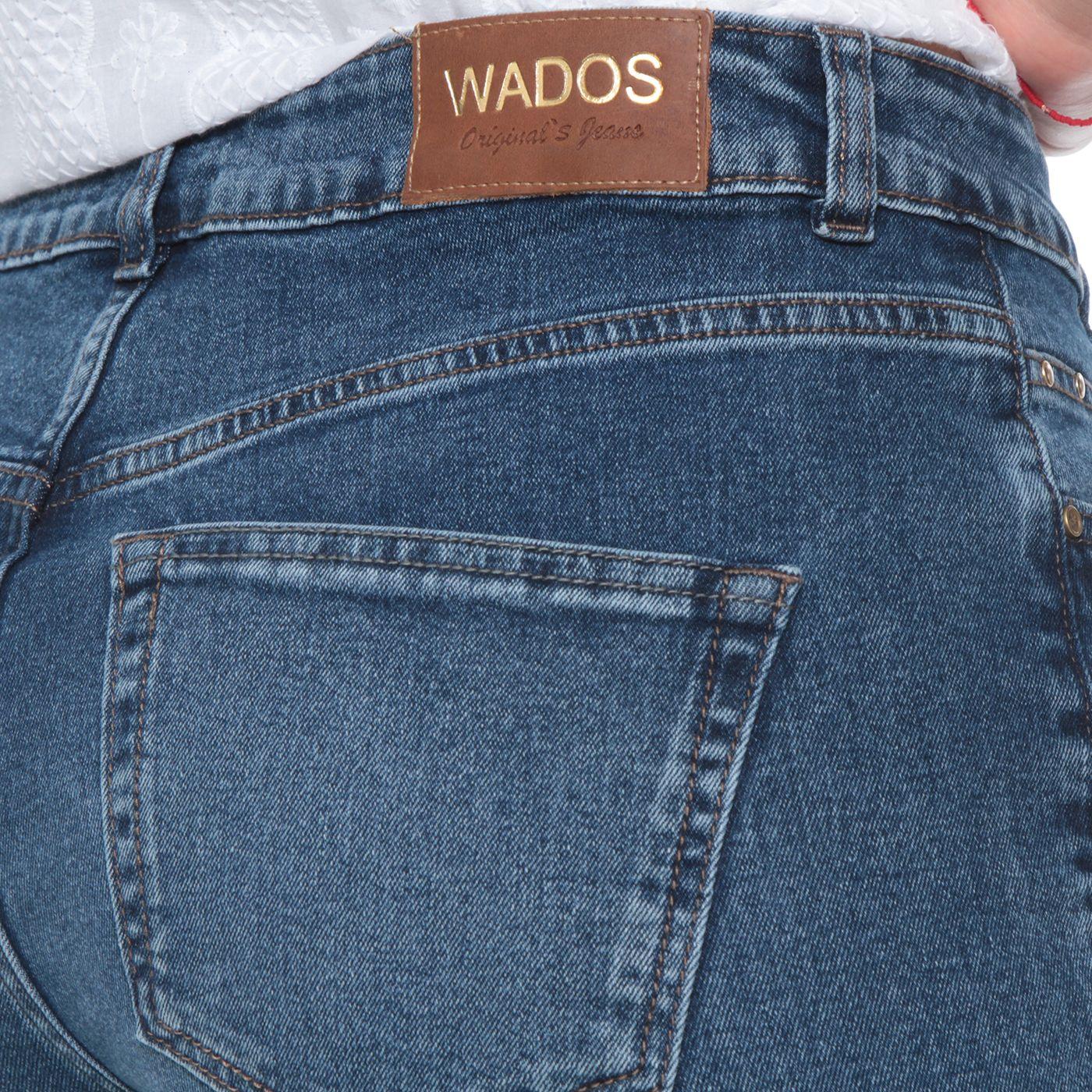 Jeans Recto Tiro Alto Pretina Basica 1 Boton Basta Roll Up-6