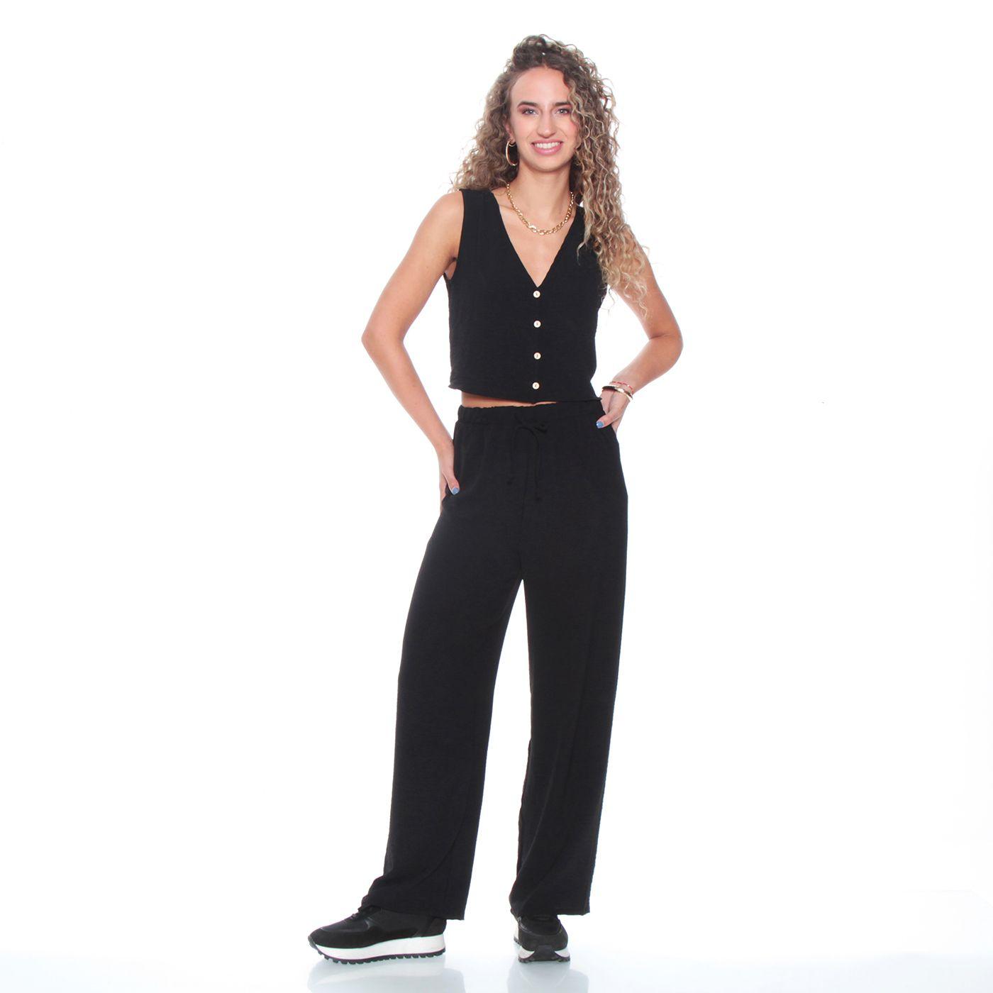 Conjunto Vest Y Pamntalon Solido-1
