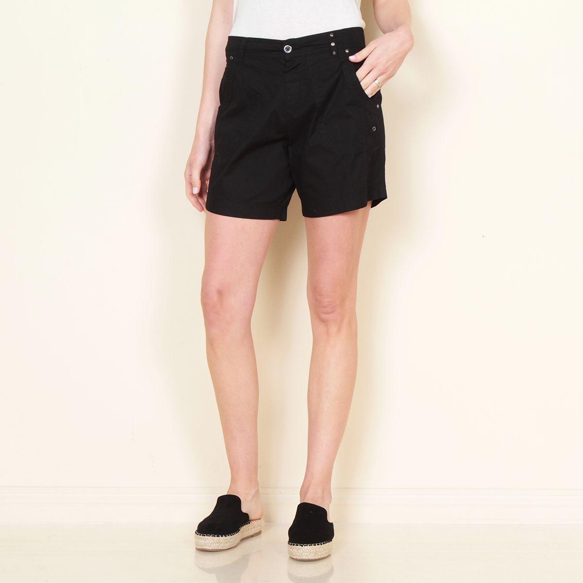 Short Solido Tiro Alto Pretina Basica 1 Boton-0