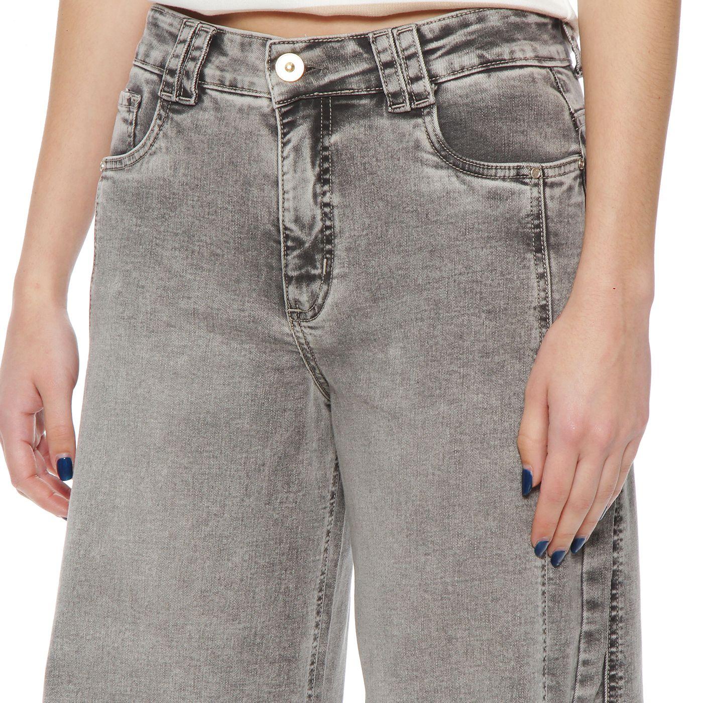 Jeans Wide Leg Tiro Alto Costadillos  Pretina Basica 1 Boton-2