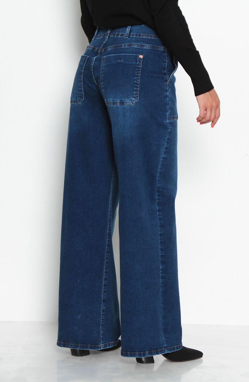 Jeans Cargo Recto Basico Pretina Media  Dos Botones-6