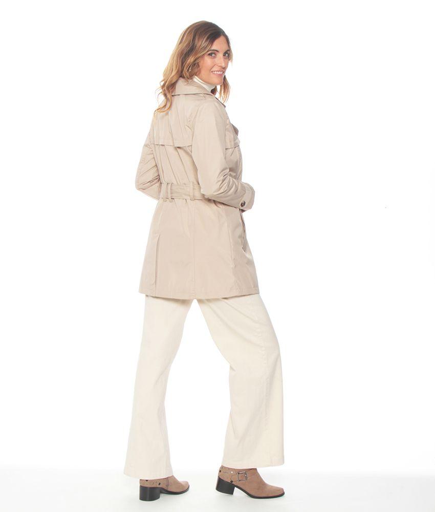 Trench Manga Larga  Con Lazo En Cintura-6