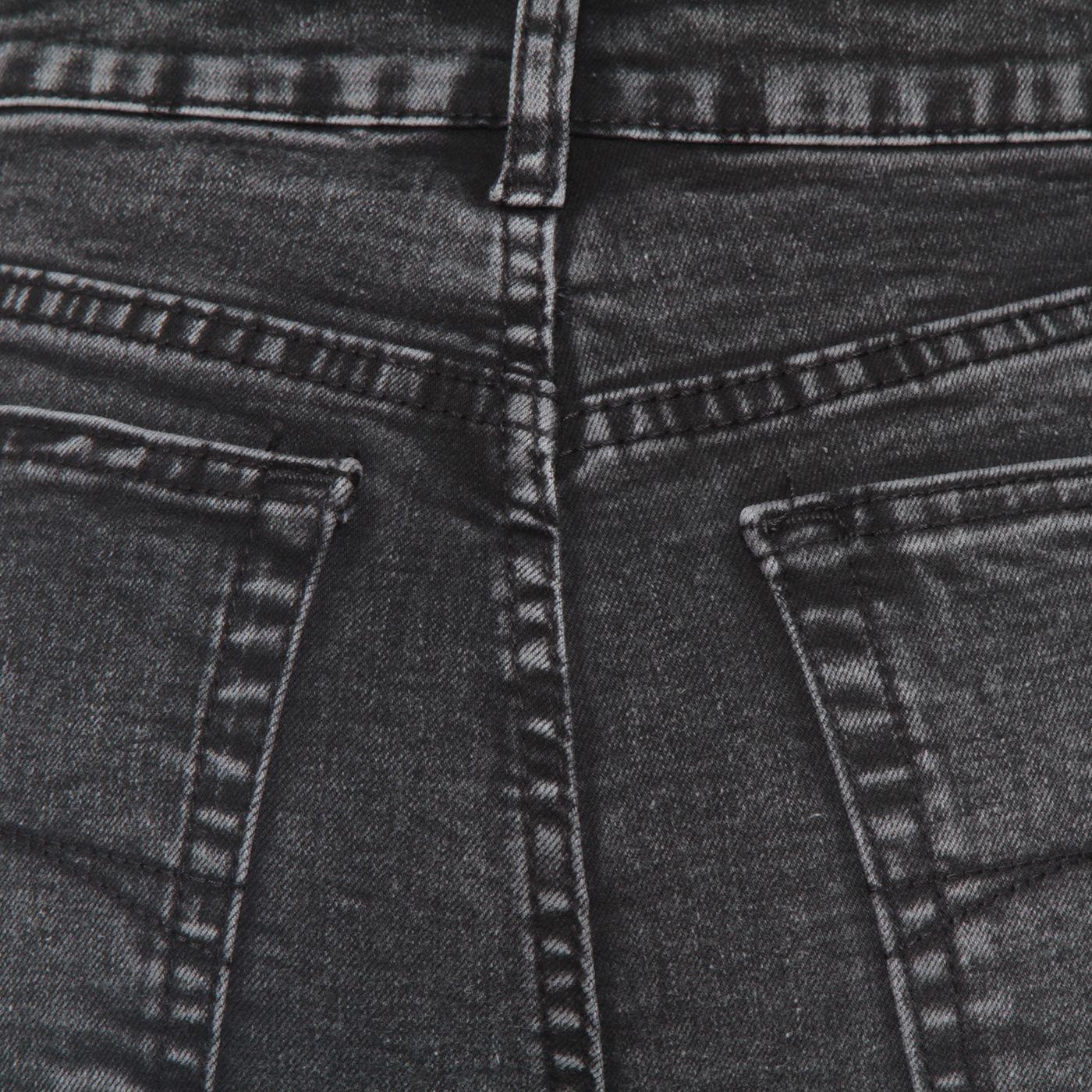 Jeans Recto Tiro  1 Boton Alto Pretina Basica-8