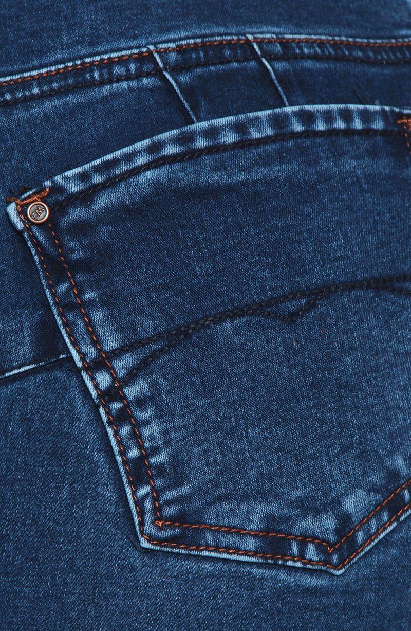 Jeans Flare Tiro Bajo Pretina Basica   Un Boton-4