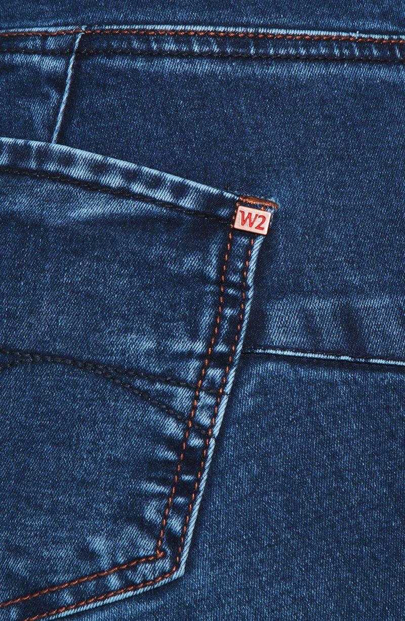 Jeans Flare Tiro Bajo Pretina Basica   Un Boton-7