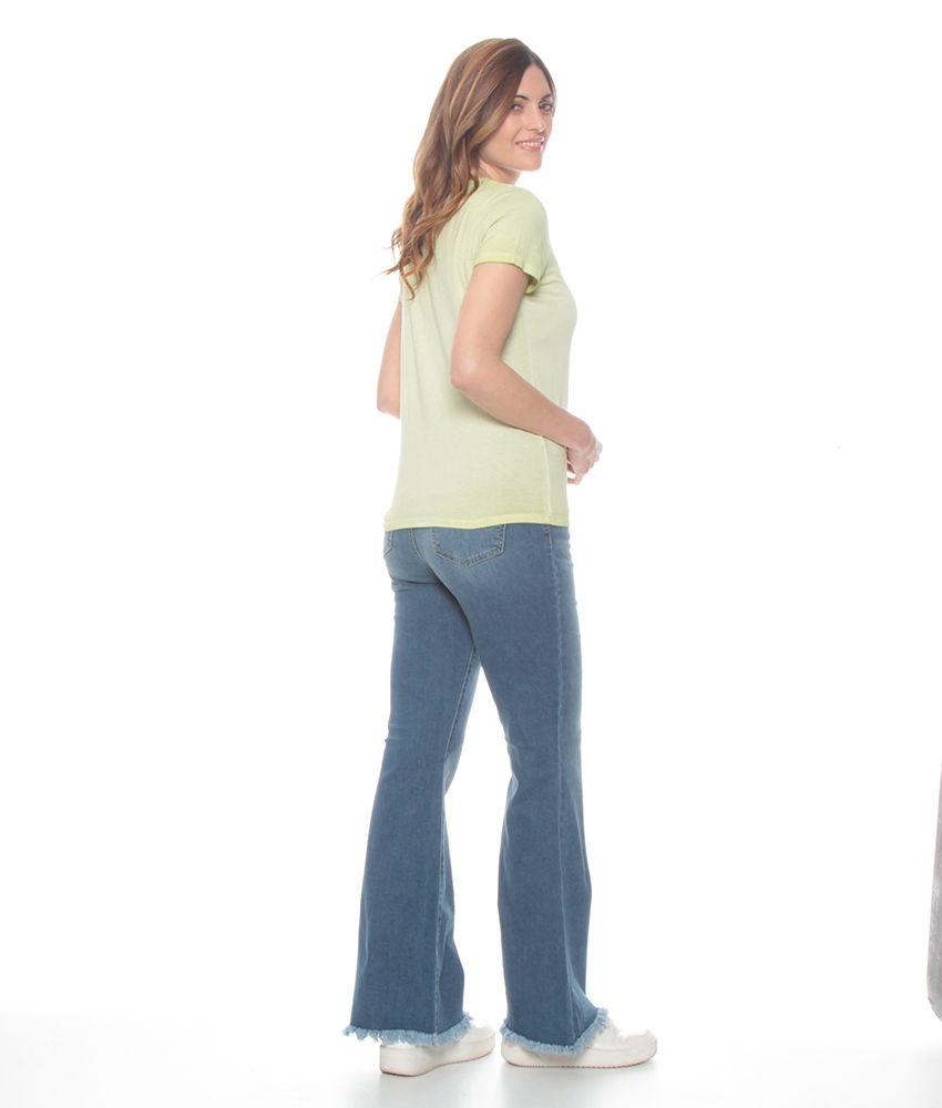 Polera Manga Corta Solida Escote V Detalle En Hombro-2