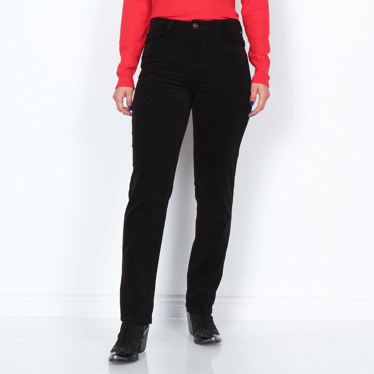 Pantalon Cotele Recto Push In Push Up Pretina  Basica Un Boton-2
