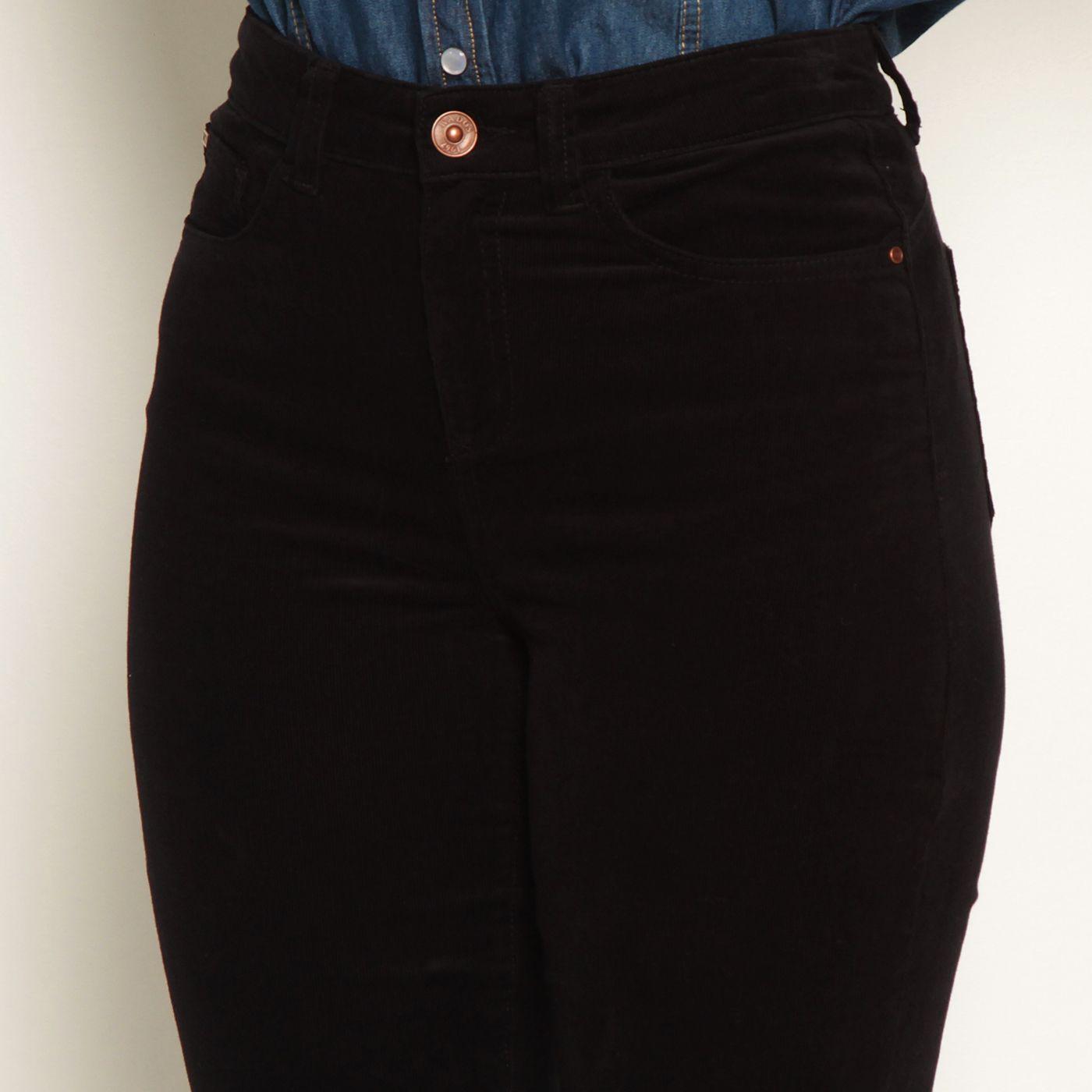 Pantalon Cotele Recto Push In Push Up Pretina  Basica Un Boton-2