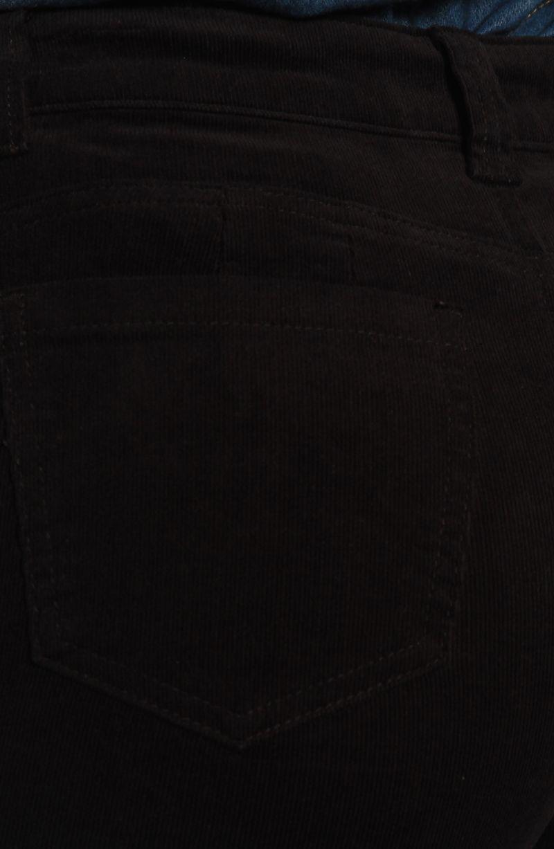 Pantalon Cotele Recto Push In Push Up Pretina  Basica Un Boton-8