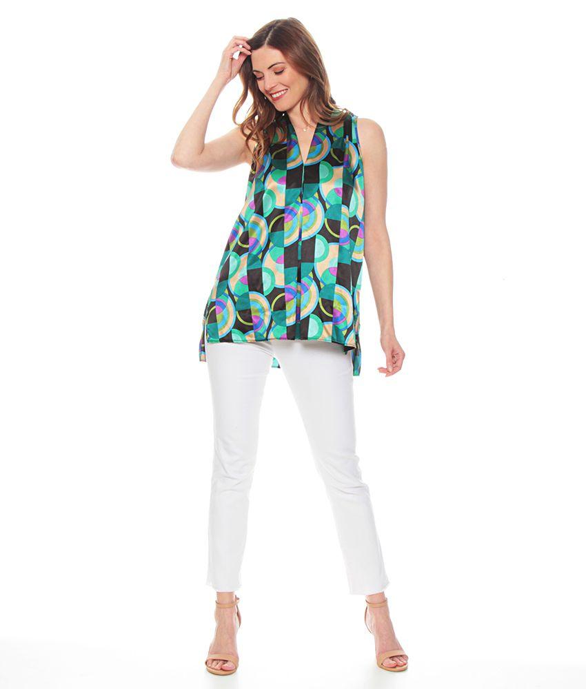 Blusa Sin Manga Est Escote V-3