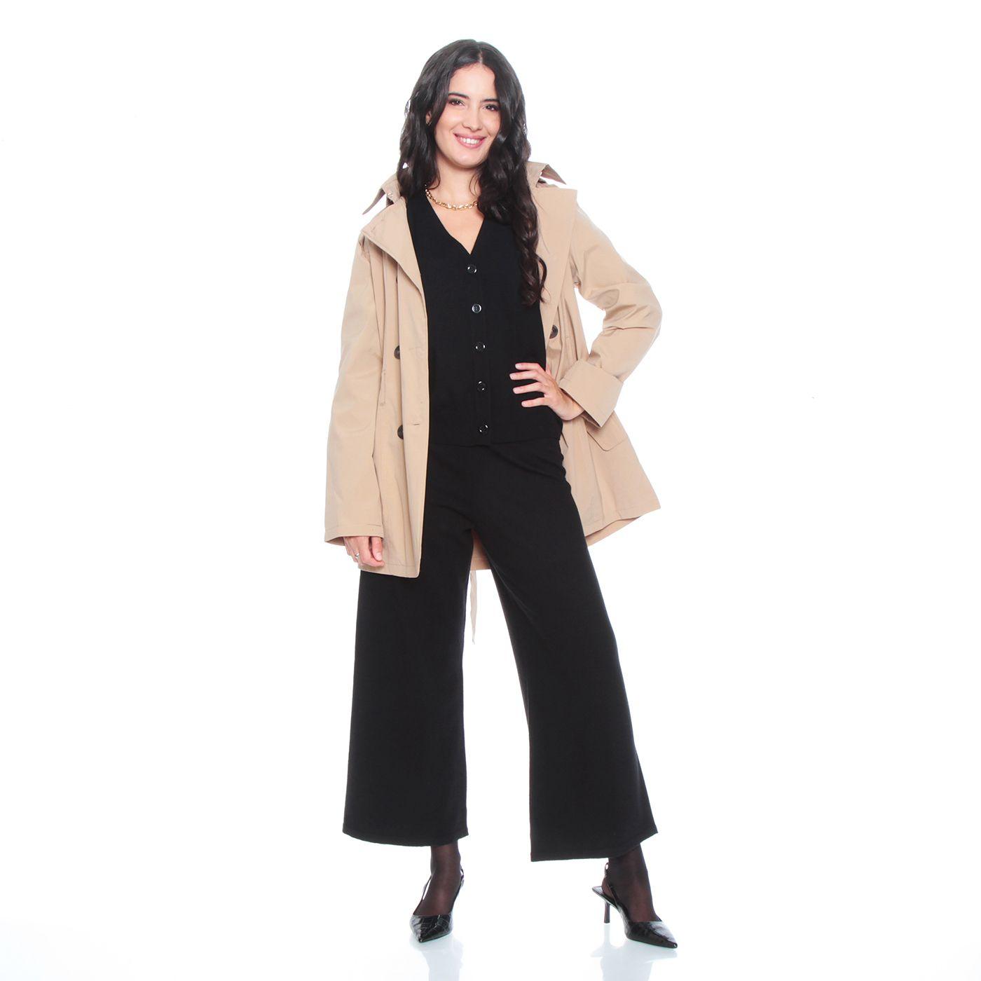 Conjunto Chaleco Sin Manga Y Pantalon Wide Leg Tiro Alto-8